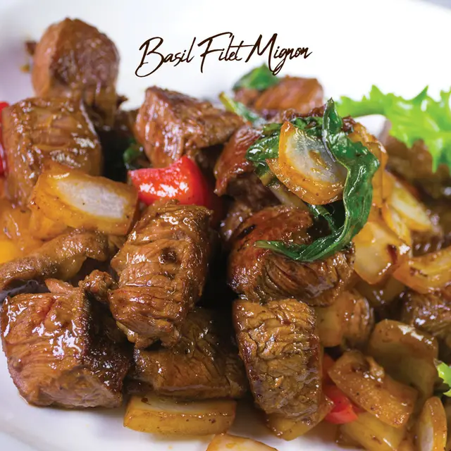 Basil Filet Mignon at TOMO Asian Fusion, Eastdale Village, Poughkeepsie NY
