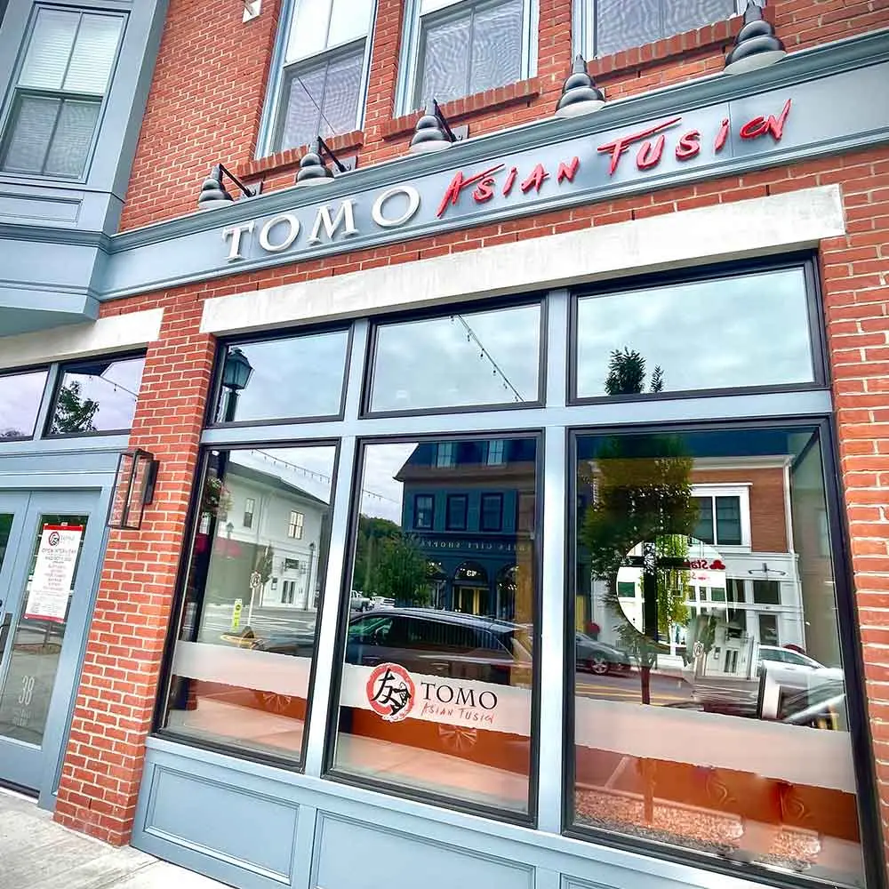 TOMO Asian Fusion storefront on Eastdale Ave N in Eastdale Village, Poughkeepsie NY
