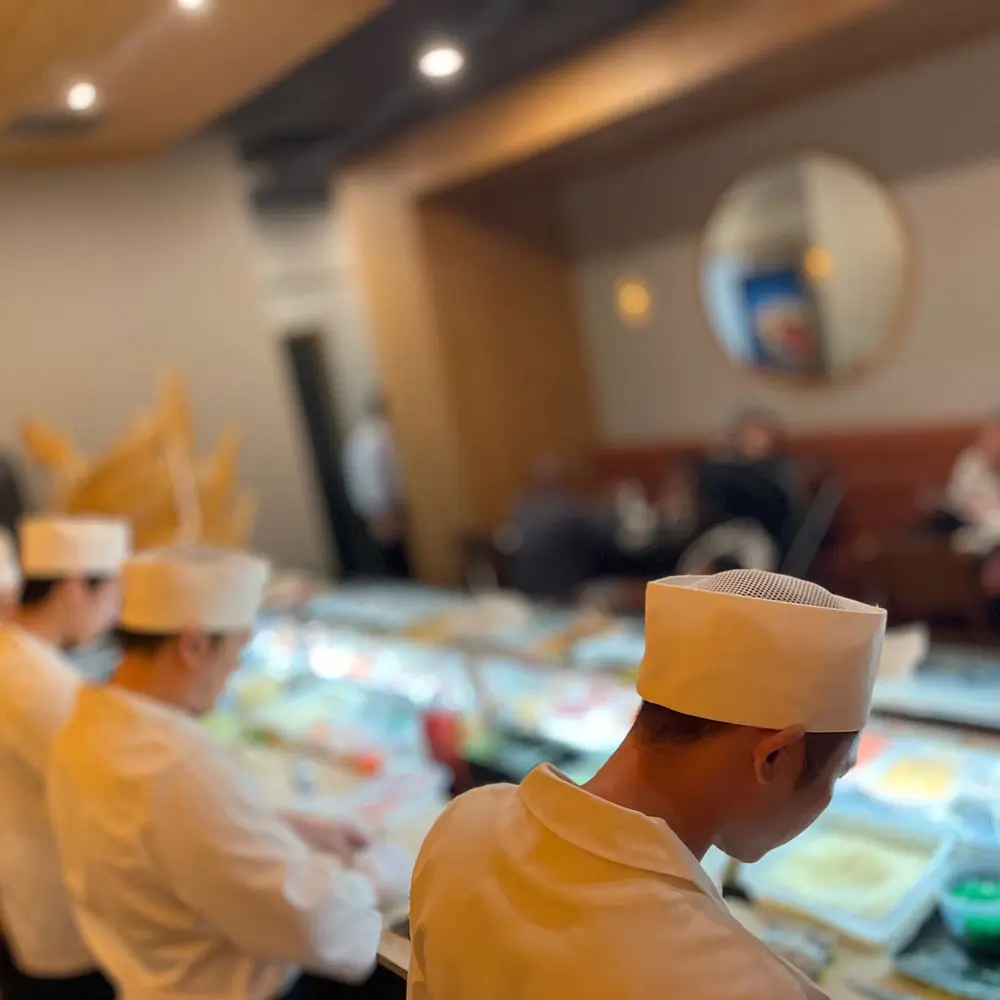 TOMO sushi chefs at work behind the sushi bar
